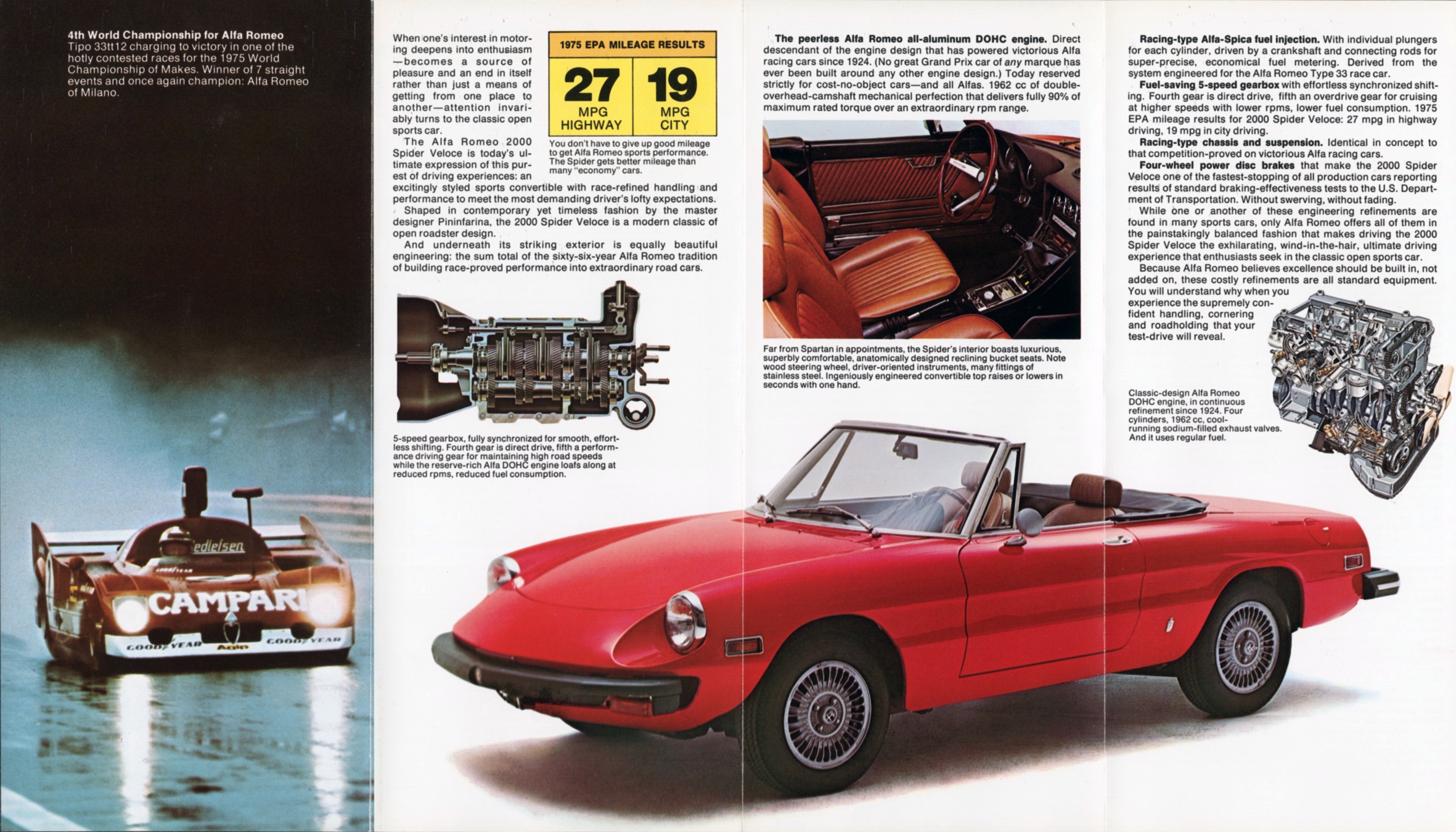 1976 Alfa Romeo Spider Brochure Page 1